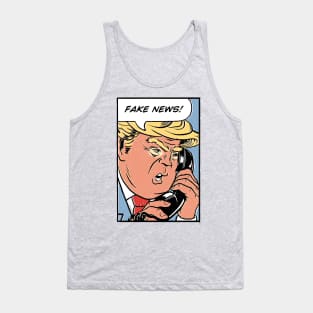 Donald Trump Pop Art Fake News Tank Top